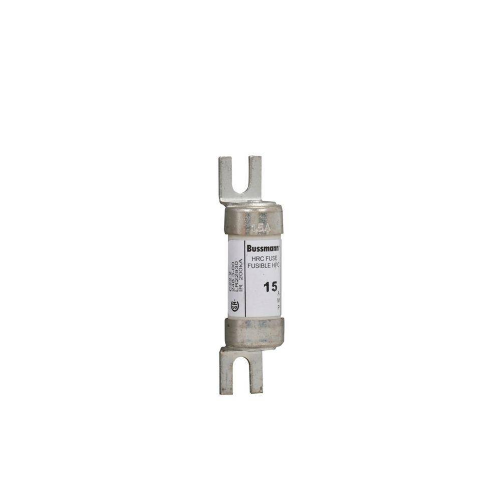 Bussmann 15CIF21 Canadian Non-Indicating Specialty Fuse, 15 A, 600 VAC, 200 A Interrupt, Cartridge Blade Body