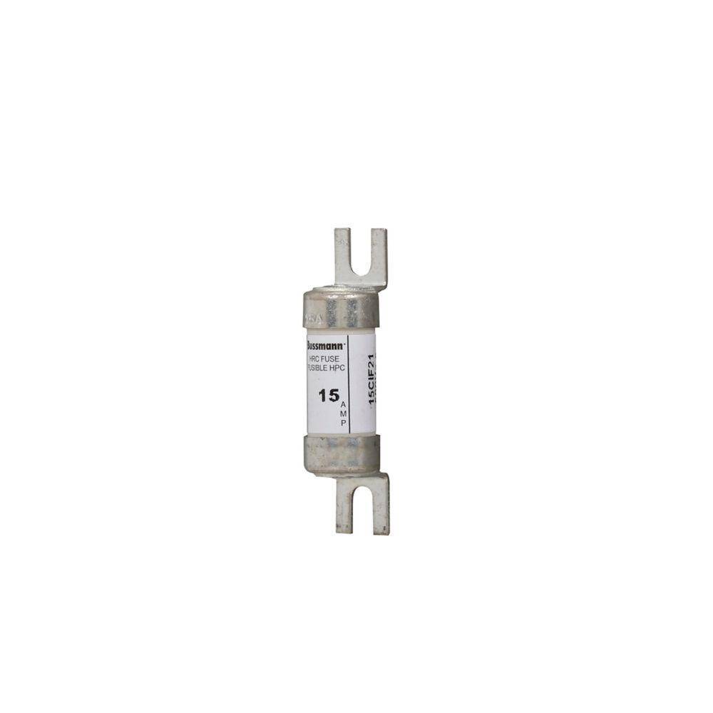 Bussmann 15CIF21 Canadian Non-Indicating Specialty Fuse, 15 A, 600 VAC, 200 A Interrupt, Cartridge Blade Body