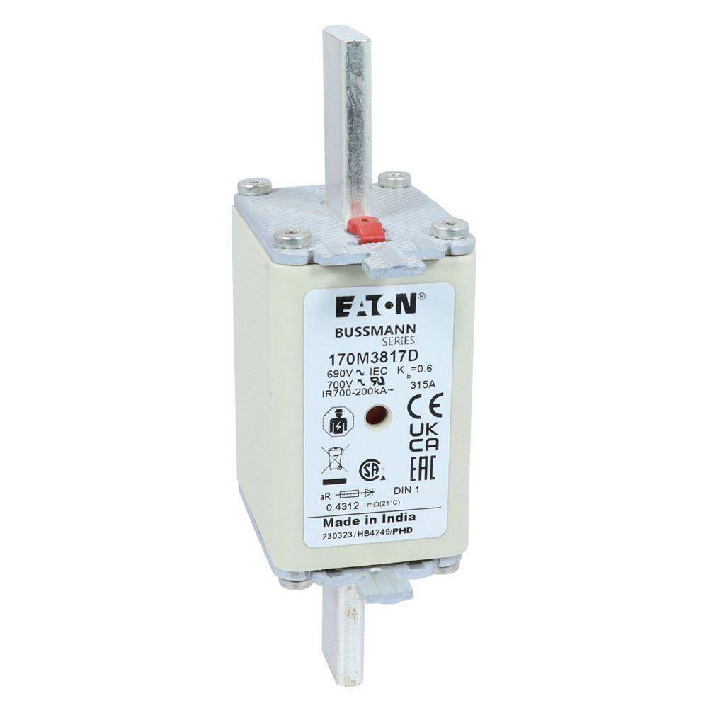 Edison 170M3817D Semi-Conductor Fuse, 315 A, 690/700 VAC, Square Body