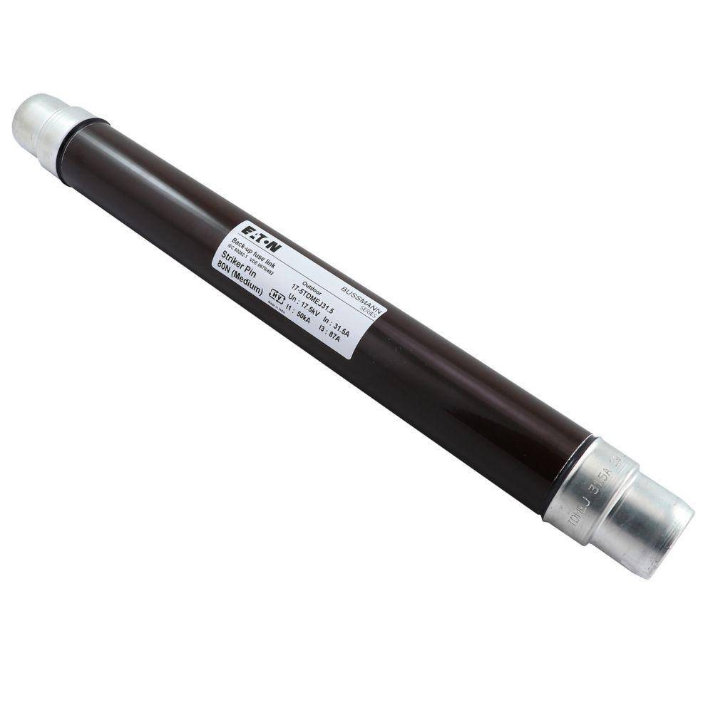 Bussmann 17.5TDMEJ31.5 TDMEJ Back-Up DIN Dimensioned Medium Voltage Type T Current Limiting IEC Fuse, 17.5 kV, 31.5 A