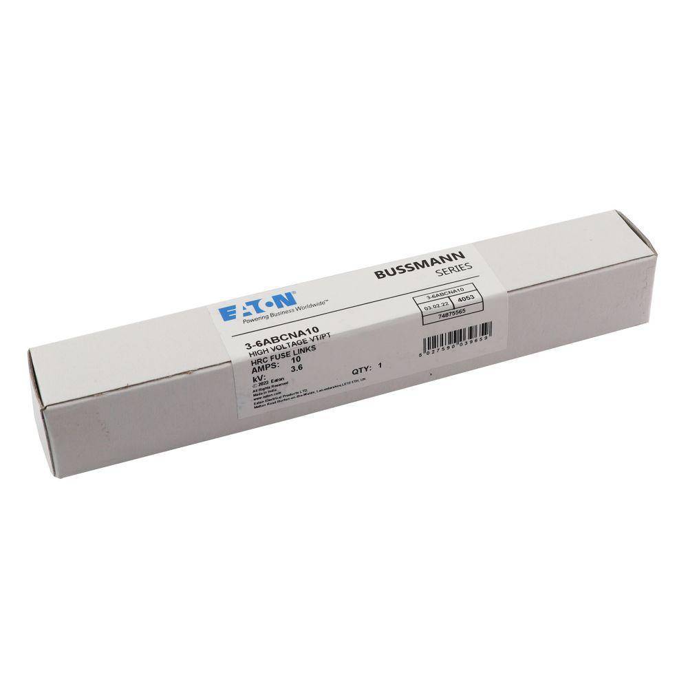Edison 3.6ABCNA10 Medium Voltage Current Limiting Fuse, 10 A, 3.6 kV, 50 kA Interrupt