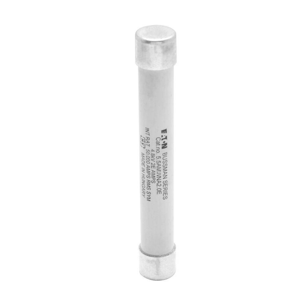 Edison 5.5AMWNA2.0E AM Series Single Barrel Medium Voltage Fuse, 2E A, 5.5 kV, 50 kA Interrupt, Class: E, Cartridge Body