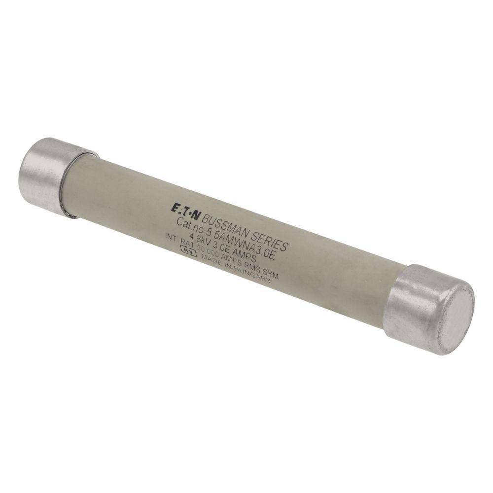 Edison 5.5AMWNA3.0E AM Series Single Barrel Medium Voltage Fuse, 3E A, 5.5 kV, 50 kA Interrupt, Class: E, Cartridge Body