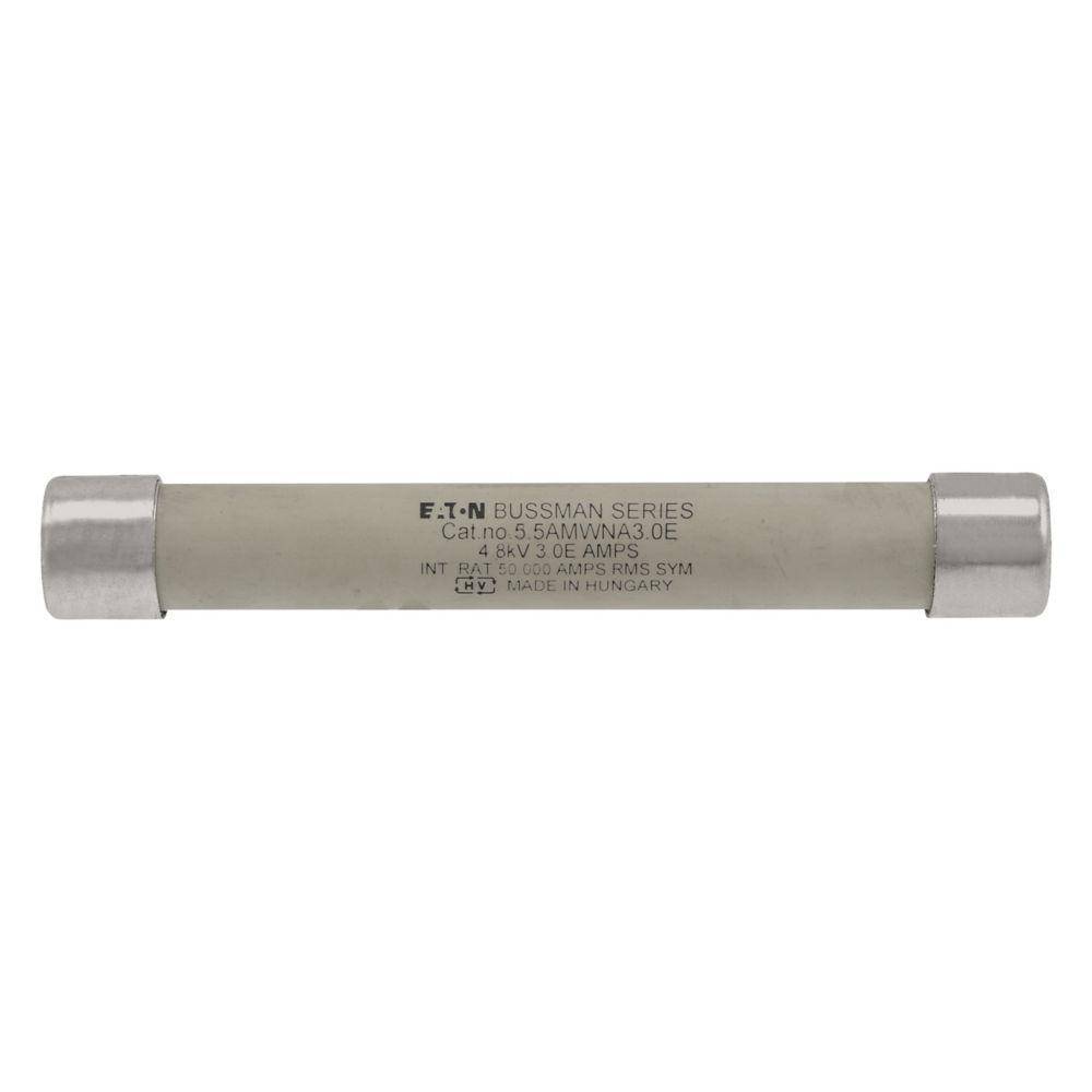 Edison 5.5AMWNA3.0E AM Series Single Barrel Medium Voltage Fuse, 3E A, 5.5 kV, 50 kA Interrupt, Class: E, Cartridge Body