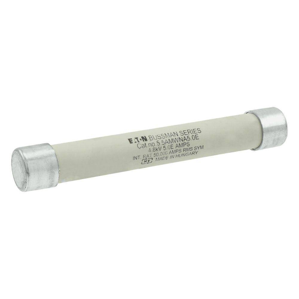 Edison 5.5AMWNA5.0E AM Series Single Barrel Medium Voltage Fuse, 5E A, 5.5 kV, 50 kA Interrupt, Class: E, Cartridge Body