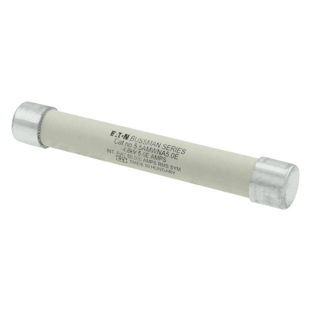 Edison 5.5AMWNA5.0E AM Series Single Barrel Medium Voltage Fuse, 5E A, 5.5 kV, 50 kA Interrupt, Class: E, Cartridge Body