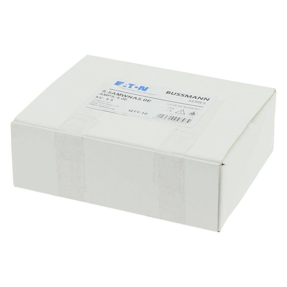 Edison 5.5AMWNA5.0E AM Series Single Barrel Medium Voltage Fuse, 5E A, 5.5 kV, 50 kA Interrupt, Class: E, Cartridge Body