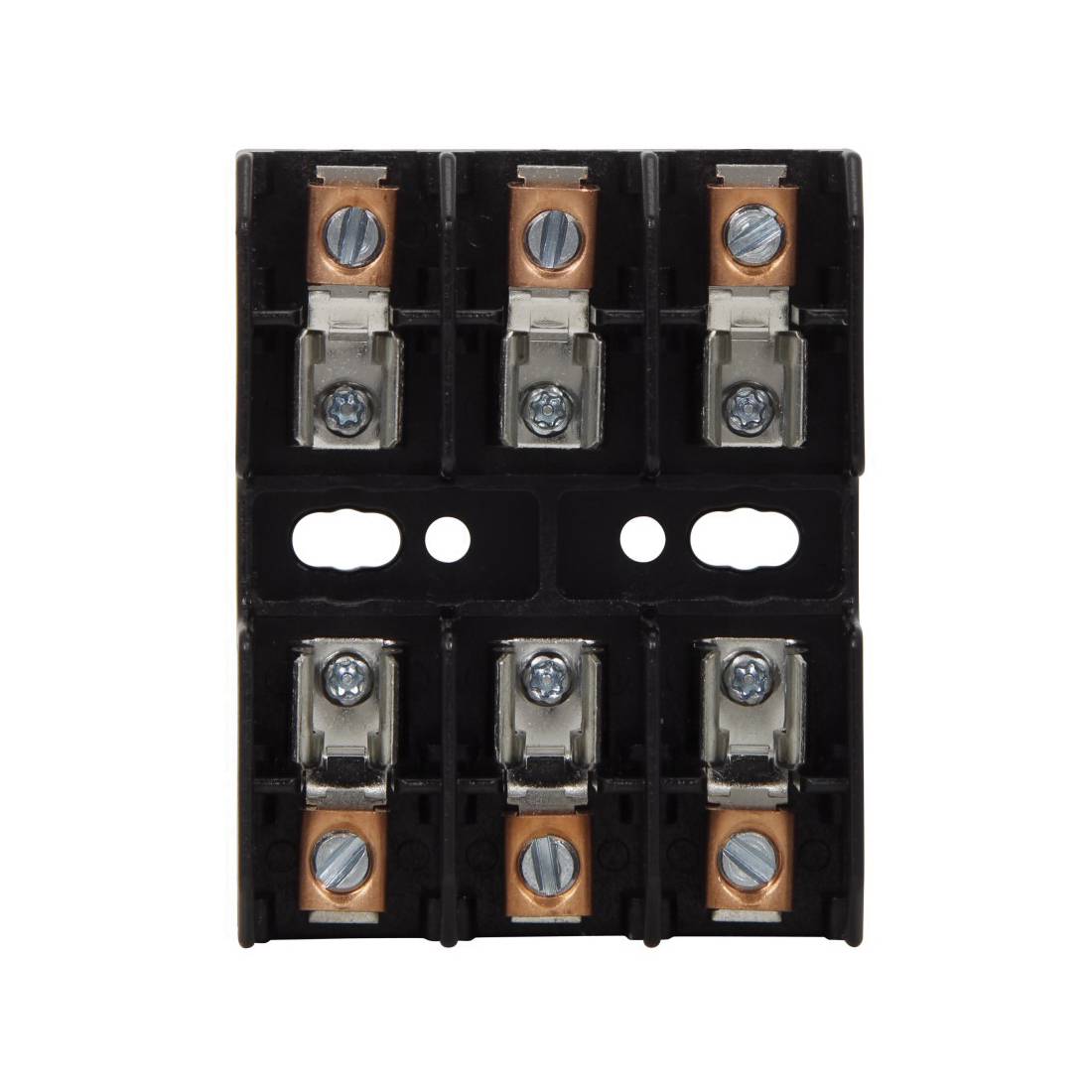 Edison BG3013B Open Style Fuse Block, 600 VAC/VDC, 1 to 15 A, Class: G, 14 to 6 AWG Wire, 3 Poles