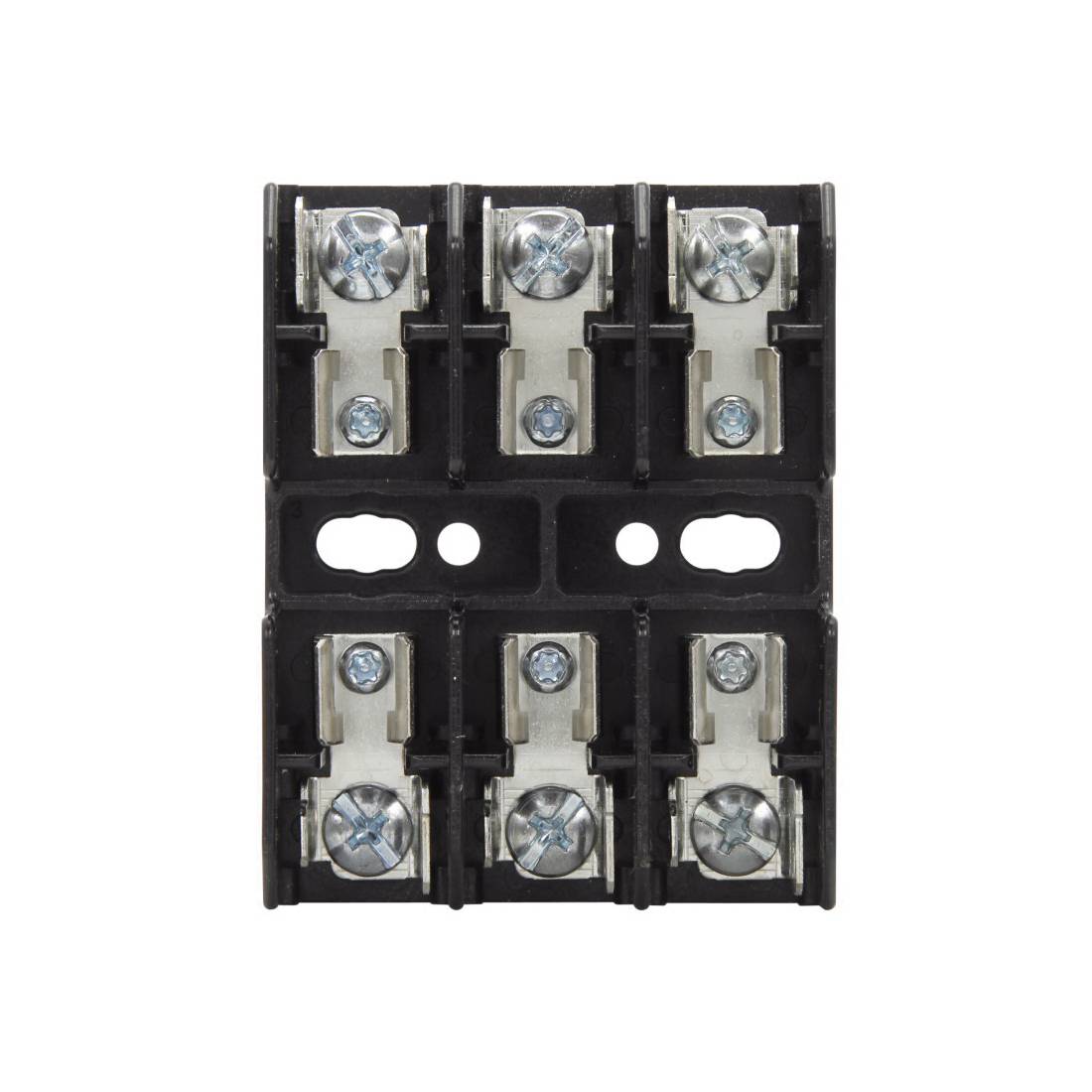 Edison BG3013SQ BG Series Open Style Fuse Block, 600 VAC/VDC, 1 to 20 A, Class: G, 14 to 10 AWG Wire, 3 Poles