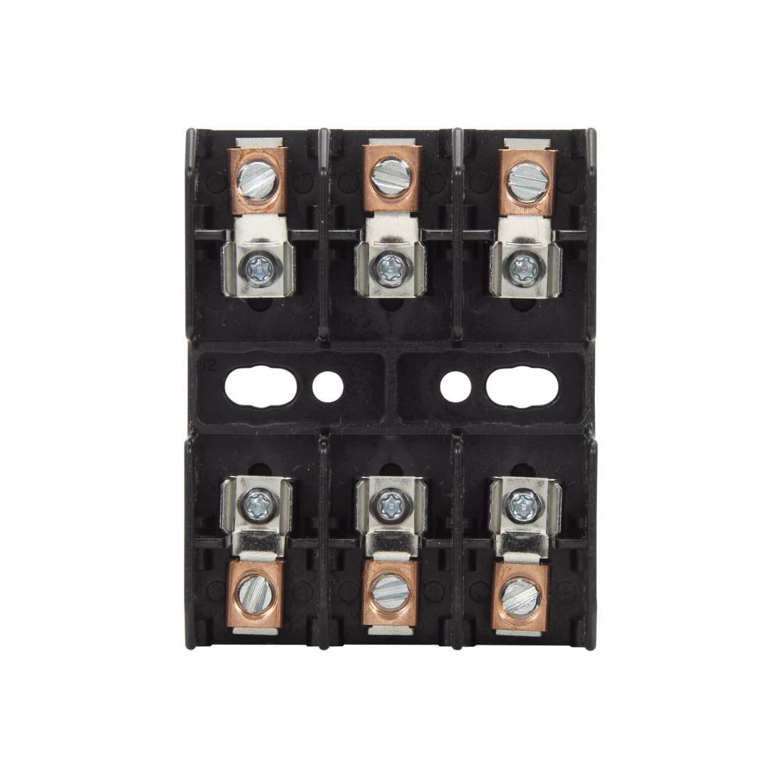 Edison BG3033B Open Style Fuse Block, 480 VAC/VDC, 25 to 30 A, Class: G, 14 to 6 AWG Wire, 3 Poles