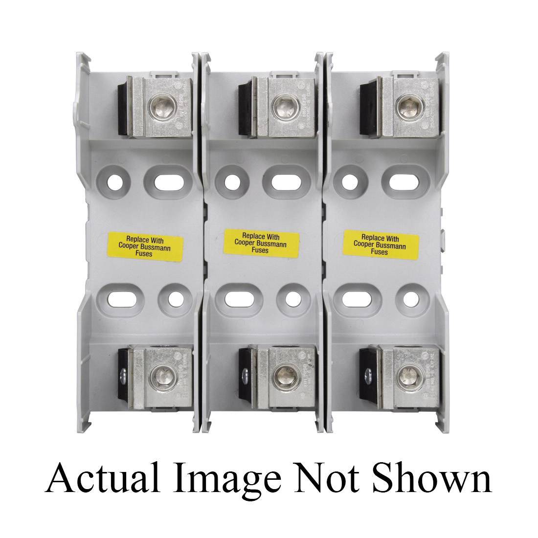 Edison HM25100-2CR HM250 Modular Fuse Block, 250 VAC, 100 A, H Class, 14 to 1/0 AWG Wire, 2 Poles