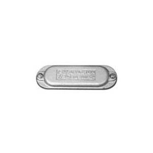Crouse-Hinds Condulet® 580F Form 8 Conduit Body Cover, 1-1/2 in Hub, For Use With Conduit Body, Feraloy Iron Alloy, Electro-Galvanized/Aluminum Acrylic Painted