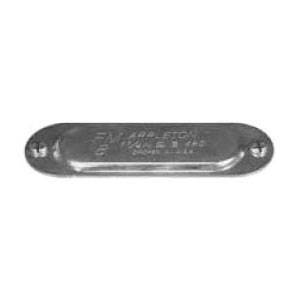 EATON Crouse-Hinds Condulet® 680 Form 8 Cover, 2 in Hub, For Use With Rigid Conduit, Sheet Steel, Electro-Galvanized/Aluminum Acrylic Painted