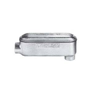 Appleton® Mogul UNILETS™ BLB150-M NEC 6x Type LB Conduit Outlet Body With Cover and Gasket, 1-1/2 in Hub, 107 cu-in, Malleable Iron, Triple Coated