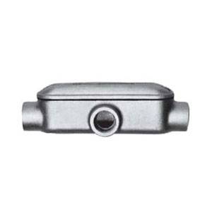 Appleton® Mogul UNILETS™ BT200-M NEC 8x Type T Conduit Outlet Body With Cast Cover and Neoprene Gasket, 2 in Hub, 143 cu-in, Malleable Iron, Triple Coated