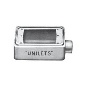 3/4" End Hub, 1-Gang, Appleton FD-1-75-A UNILETS® Cast Hub Device Box, Deep