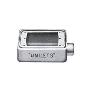 3/4" End Hub, 1-Gang, Appleton FS-1-50-A UNILETS® Cast Hub Device Box, Shallow