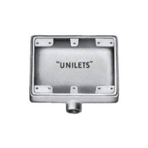 1" End Hub, 3-Gang, Appleton FS-3-100 UNILETS® Cast Hub Device Box, Shallow