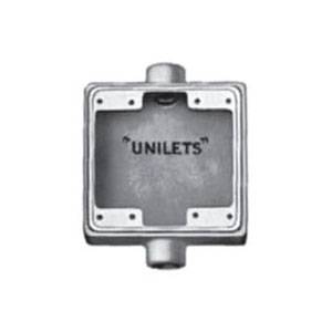 1/2" End Hub, 1-Gang, Appleton FSC-2-50 UNILETS® Cast Hub Device Box, Shallow