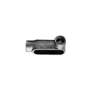Crouse-Hinds Condulet® LR87 Type LR Conduit Outlet Body, 3 in Hub, 7 Form, Feraloy® Iron Alloy, Aluminum Acrylic Painted/Electro-Galvanized
