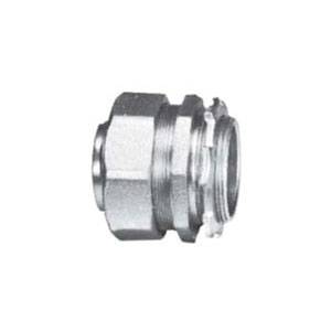 Appleton® ST-200 Liquid Tight Oiltight Raintight Conduit Connector With Plain Throat, 2 in Trade, Straight, Malleable Iron, Triple Coated