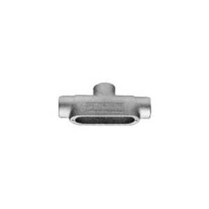 Crouse-Hinds Condulet® TB125M Type TB Conduit Outlet Body, 1-1/4 in Hub, 5 Form, 33 cu-in Capacity, Malleable Iron, Electro-Galvanized/Aluminum Acrylic Painted