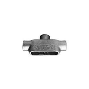 Crouse-Hinds Condulet® TB47 Type TB Conduit Outlet Body, 1-1/4 in Hub, 7 Form, Feraloy Iron Alloy, Electro-Galvanized/Aluminum Acrylic Painted