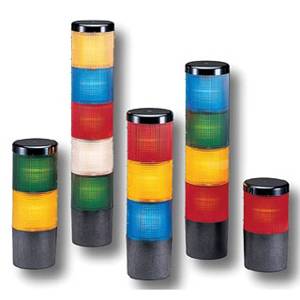 120 VAC at 50/60 Hz, Federal Signal LSL-120A Litestak® Stack Light Module, Amber Lens, Flashing/Steady Light