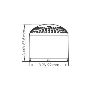 12 to 24 VAC/VDC or 120 to 240 VAC, Federal Signal SLM600R StreamLine® LED Audible/Visual Signal
