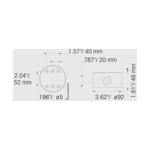 120 to 240 VAC, Federal Signal SLMBD-120-240R StreamLine® LED Beacon Deep Base, Red