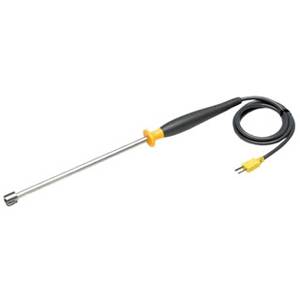 Fluke® SureGrip™ 80PK-27 Industrial Surface Temperature Probe, -127 to 600 deg C, 0.9 in Dia x 12-3/4 in L, 8 deg F, -196 to 32 deg F, 32 to 362 deg F, +/-1.2 % of 363 to 1112 deg F Accuracy, 12 in L Wire