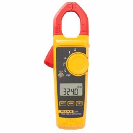 Fluke® FLUKE-324 True-RMS Clamp Meter, 600 VAC/VDC, 400 to 4000 Ohm, 45 to 400 Hz, Backlit Display