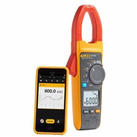Fluke® FLUKE-375/FC Wireless Clamp Meter, 600 A, 60 kOhm, 10 to 100/100 to 500 Hz, 34 mm Jaw
