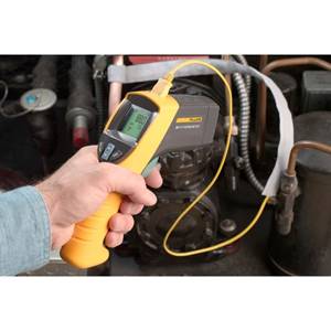 Fluke® FLUKE-561 Infrared and Contact Thermometer, -40 to 1022 deg F Infrared, 32 to 212 deg F K-Type Thermocouple, 12:1 Focus Spot, Low/Med/High, 2 AA Alkaline/Ni-Cd Battery