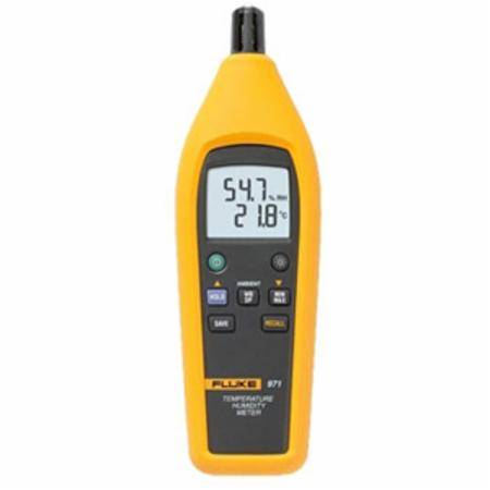 Fluke® FLUKE-971 Temperature Humidity Meter, -20 to 60 deg C, 0.1 deg C Resolution, (4) AAA Alkaline Battery, Dual Backlit Display