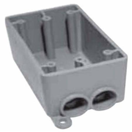 18 Cu Inch 1" Hub, 1/2" Schedule 40/80 PVC Junction Box Adapter, 1-Gang