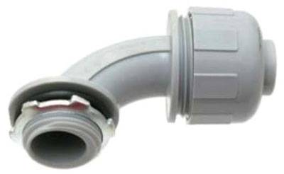 1/2" Gray Nylon 66 Type NMUA 90D Threaded Male