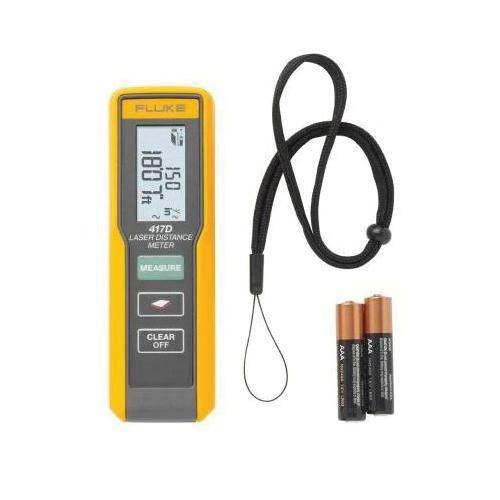 Fluke® Pomona® FLUKE-417D Laser Distance Meter, 2 mm Accuracy, (2) AAA Batteries, 2-Line LCD Display