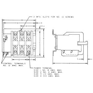 600 VAC, 1.6 to 3.4 A FLA, ABB GE Industrial CR324CXES Overload Relay, 3-Pole, NEMA 1, 1NO-1NC, Class 10/20/30, Magnetic
