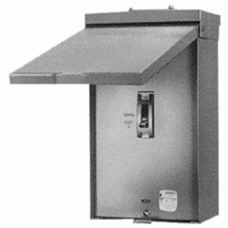 9" x 4-11/25" x 21", 200 A, ABB GE Industrial THQMV200NRE Circuit Breaker Enclosure, NEMA 3R, Surface Mount