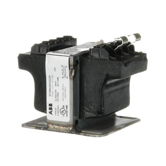 GE 9T58K0042G09 Core/Coil Dry Encapsulated Power Transformer, 240/480 VAC Primary, 110/115/120 VAC Secondary, 0.05 kVA Power Rating, 60 Hz, 1 ph Phase