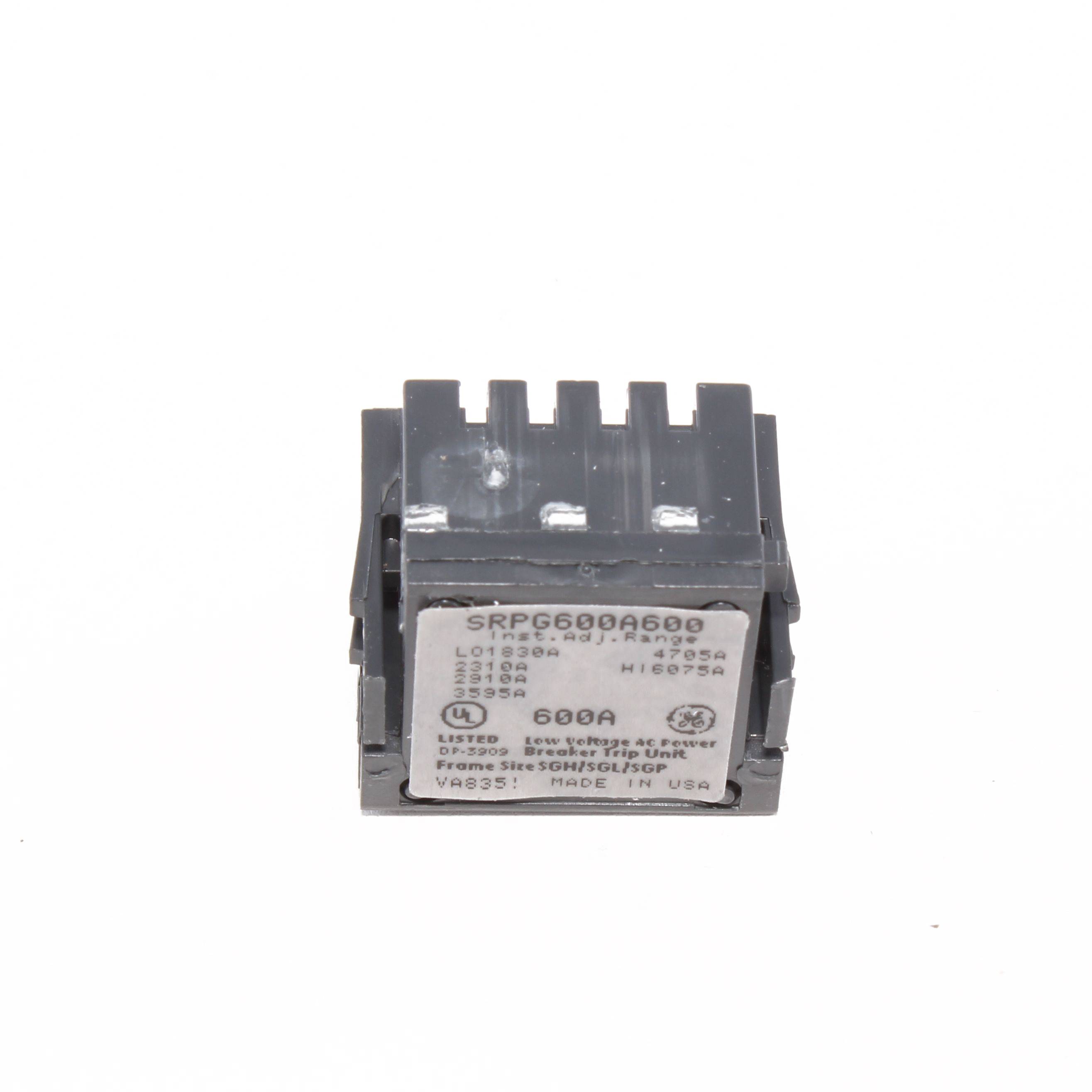GE Spectra™ SRPG600A600 3-Pole RMS Rating Plug, 600 A, 600 A Plug Current, SG-600 Frame