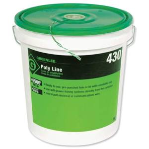 6500 FT, Greenlee Textron Inc. 430 Poly Line Spiral Wrap, 210 Lb Capacity