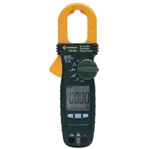 600 VAC/VDC, 600 A, Greenlee Textron Inc. CM-660 AmpTip™ Clamp Meter, 600 Ohm/6 Kilo Ohm/60 Kilo Ohm