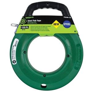 1/8" x 125', Greenlee Textron Inc. FTS438-125BP MagnumPRO™ Fish Tape, 400 Lb Capacity