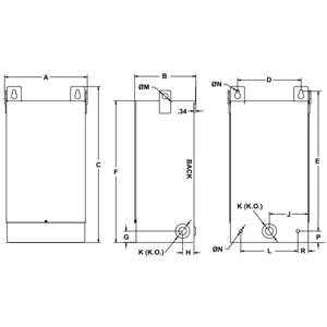 3 kVA, Hammond Power Solutions C1F003XES HPS Fortress™ Encapsulated Distribution Transformer, 190/200/208/220/240 VAC x 380/400/416/440/480 VAC Primary, 120/240 VAC Secondary