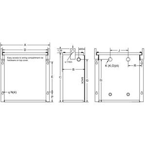 6 kVA, Hammond Power Solutions C3F006KBS HPS Fortress™ Encapsulated Distribution Transformer, 480 VAC Primary, 208 Star/120 VAC Secondary
