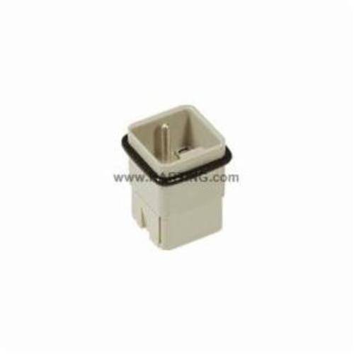 HARTING® 09 12 005 3001 Han® Q Terminal Insert, 5 Positions, 20 to 14 AWG Wire, Crimp/Male Connection, Polycarbonate