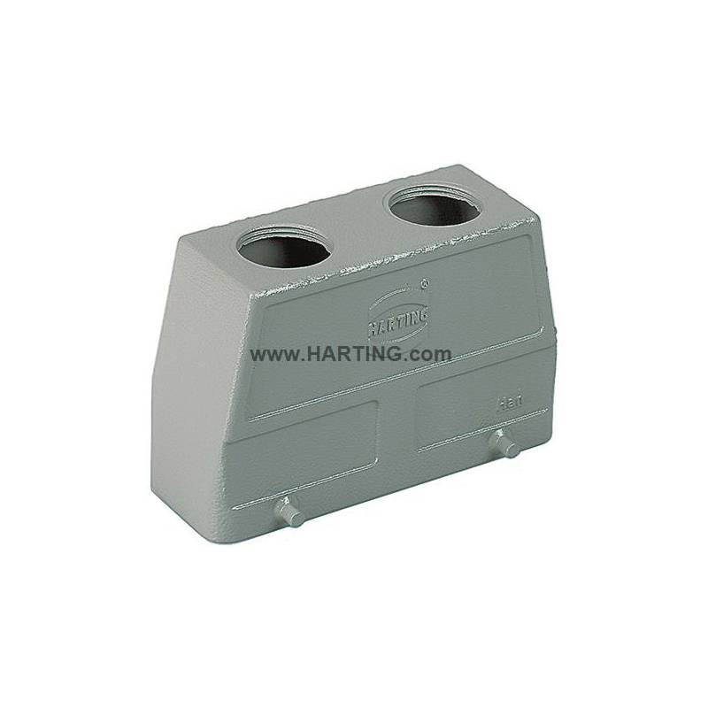 HARTING® 09 30 016 0462 Han® B High Construction Connector Hood, Top, Die Cast Aluminum