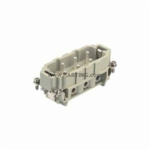 HARTING® 09 31 006 2601 Han® HSB Terminal Insert, 6 Positions, 10 AWG Wire, Male Screw Connection, Polycarbonate